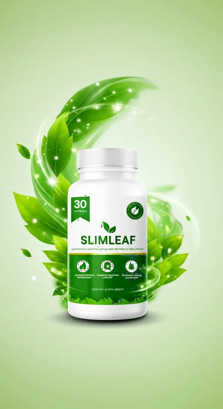 SlimLeaf Weight Loss Supplement Bottle for Metabolic Balance and Healthy Lifestyle Support